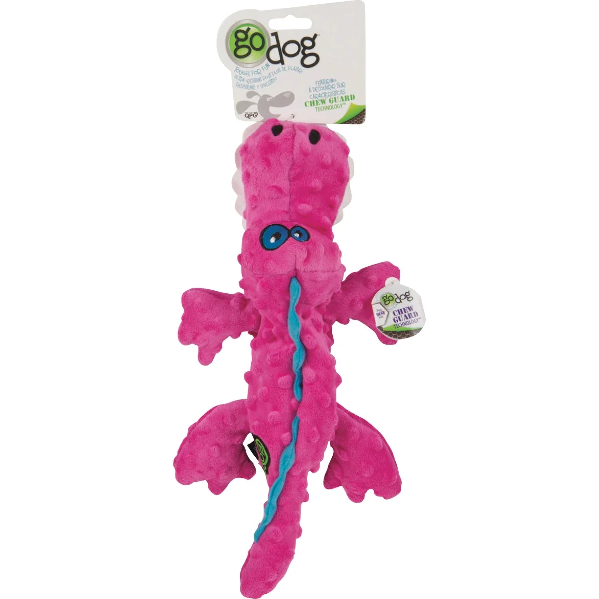 Elegant goDog Gators Large Pink Squeaky Plush Dog Toy Authentic