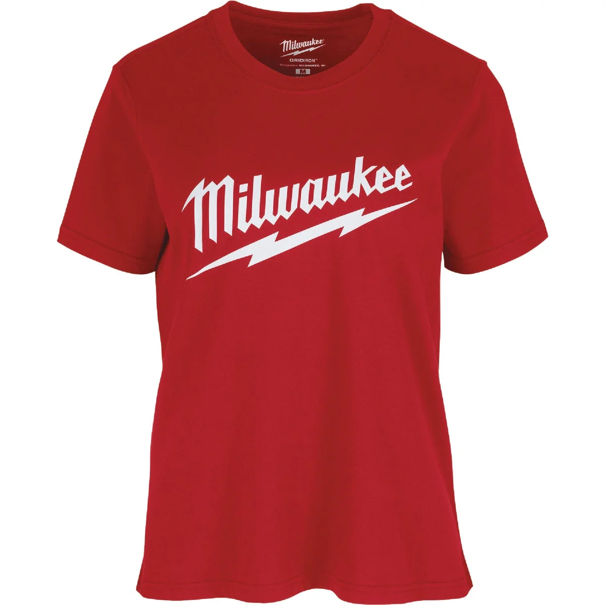 Excellent Milwaukee GridIron Women’s Large Red Short Sleeve Pocket T-Shirt Dependable