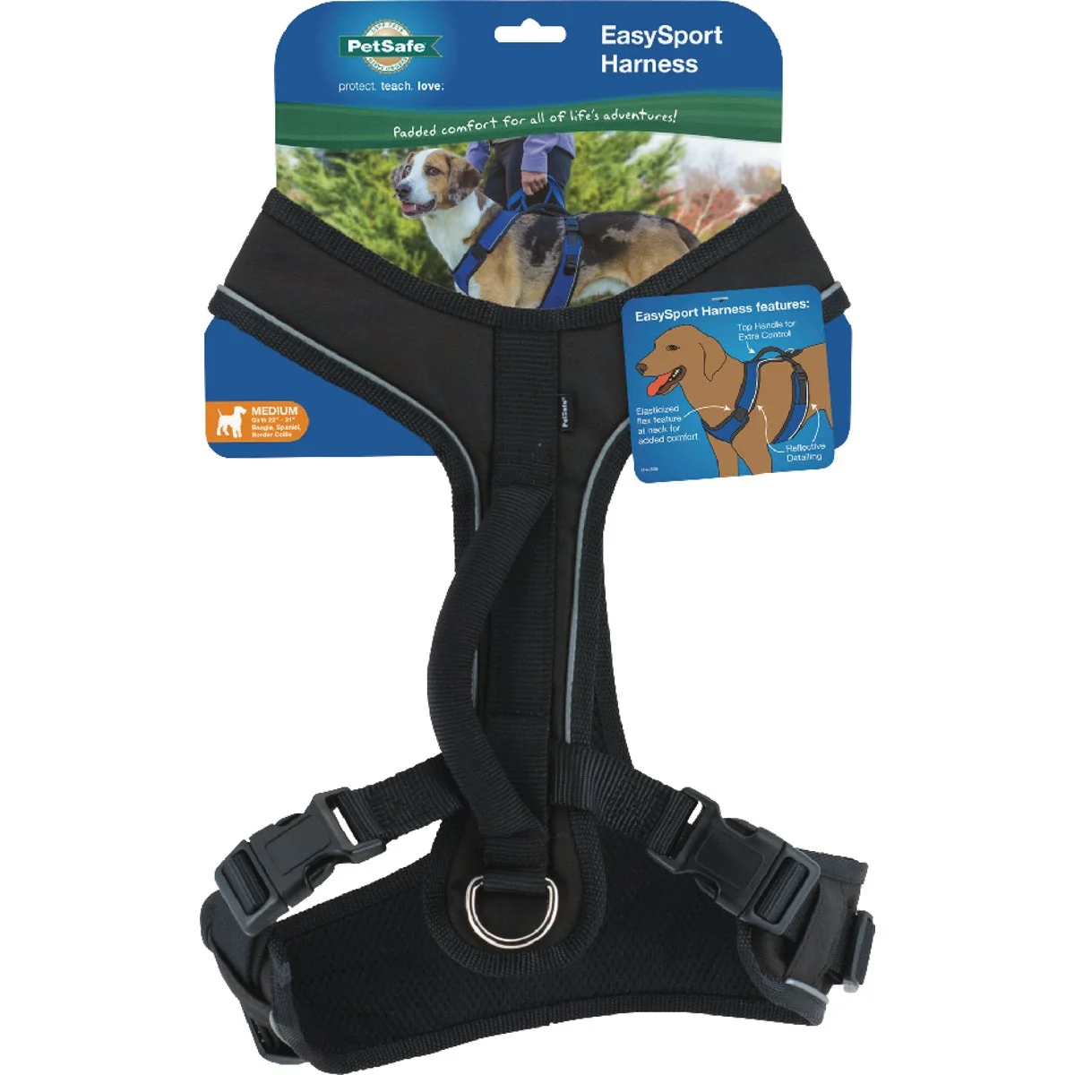 Versatile PetSafe EasySport Medium Black Dog Harness Responsible
