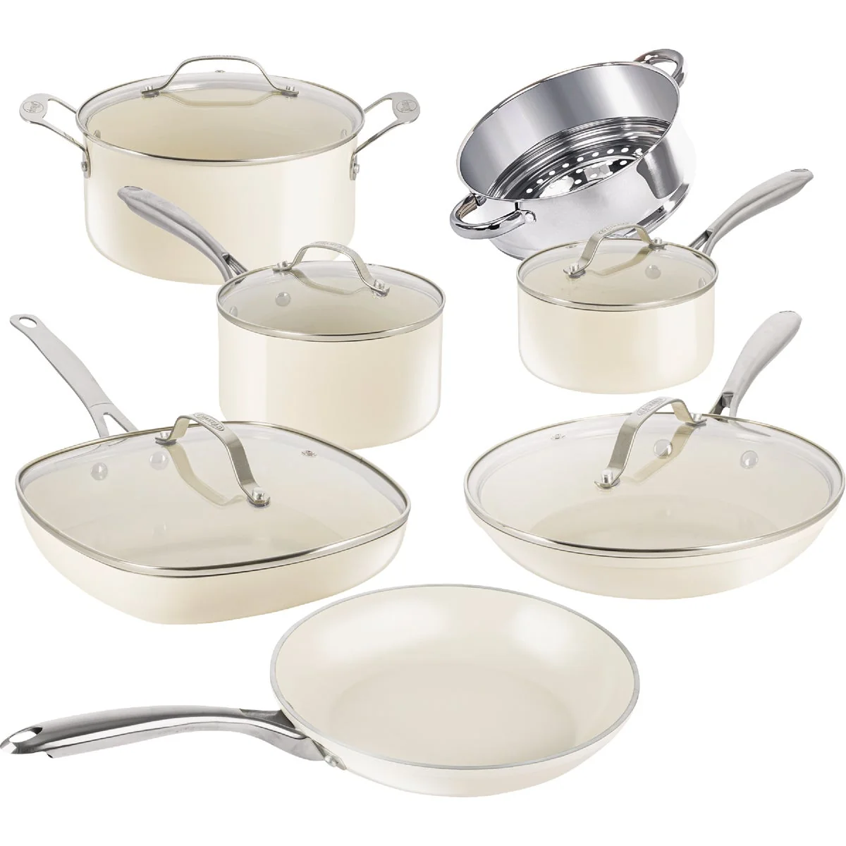 Traditional Gotham Steel Natural Collection Cookware Set 12-Piece Clean