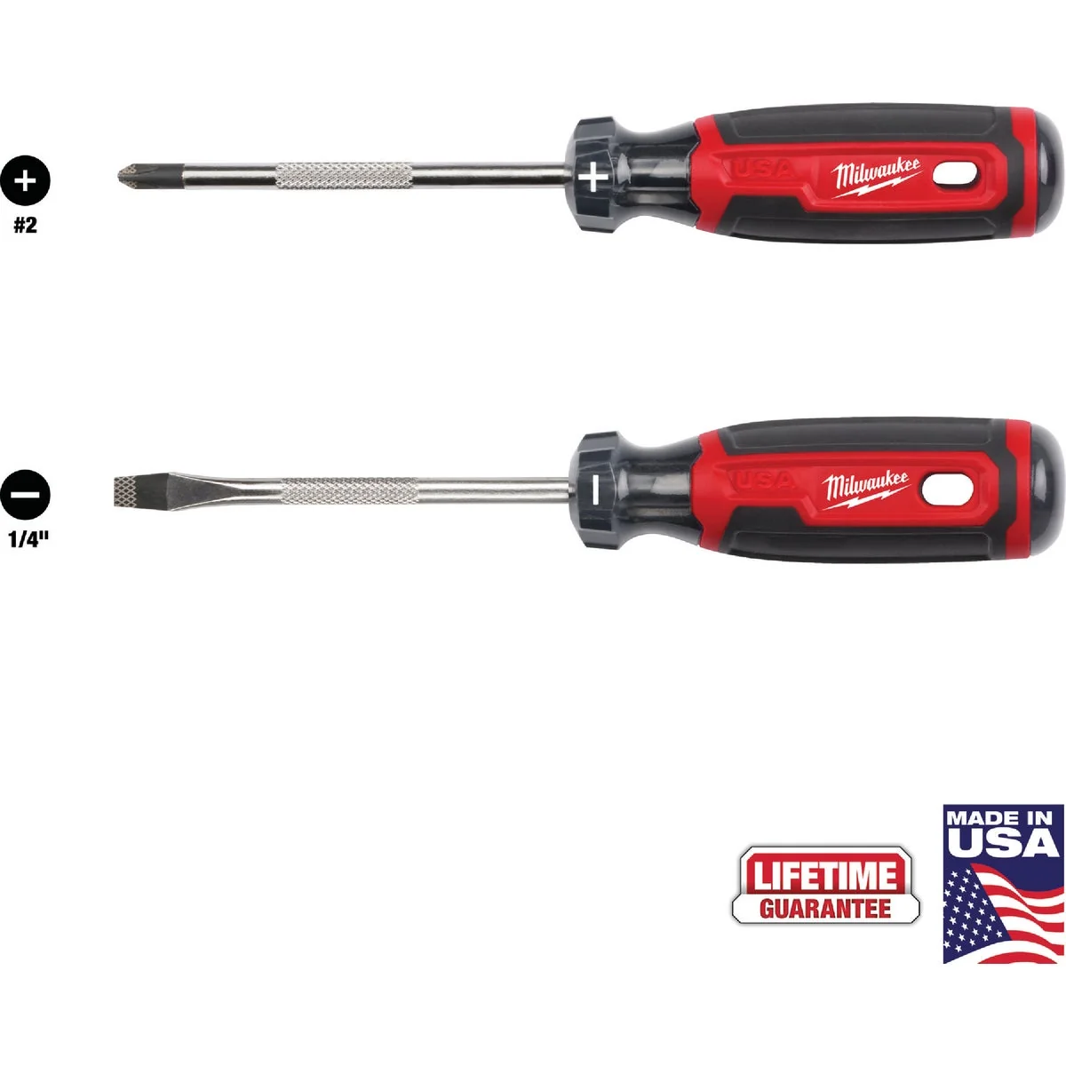 Innovative Milwaukee Cushion Grip Screwdriver Set 2-Piece Breathable