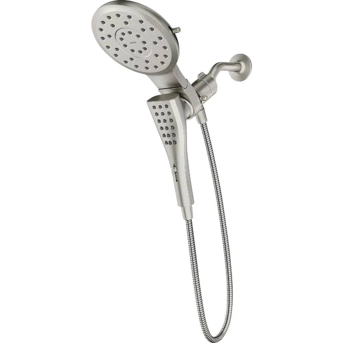 Outstanding Moen Verso 8-Spray 1.75 GPM Combo Handheld Shower Head with Infiniti Dial Spot Resist Brushed Nickel World-Class