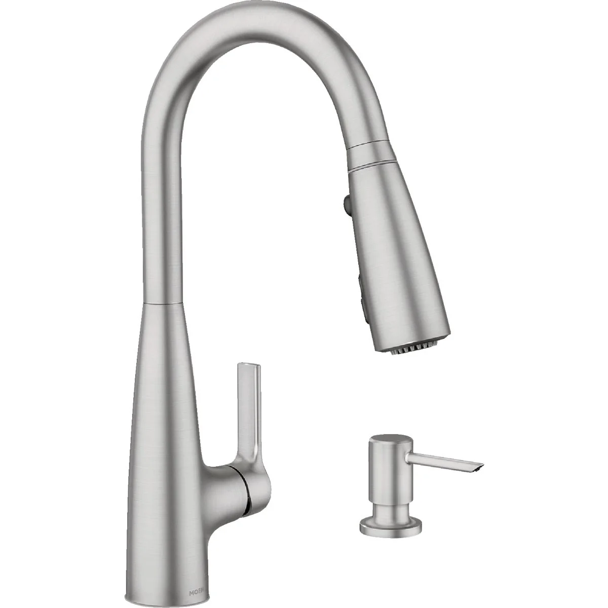 Authentic Moen Haelyn 2-Handle Pull-Down Kitchen Faucet with ColorCue Spot Resist Stainless Steel Consistent