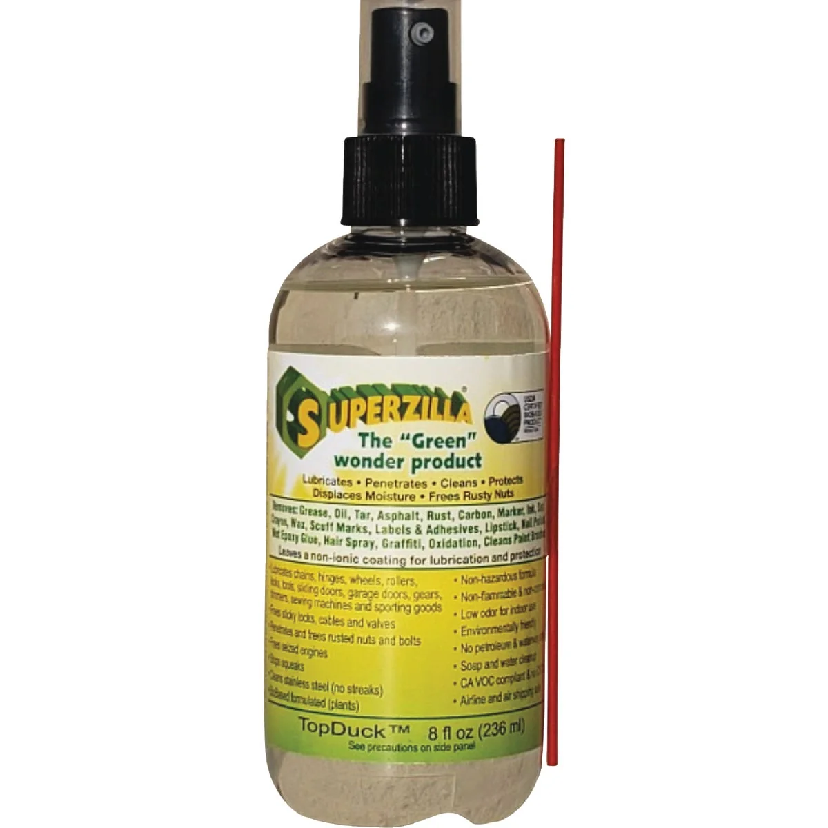 Eco-Friendly Superzilla 8 Oz. Pump Spray Bottle Cleaner Lubricant Unique
