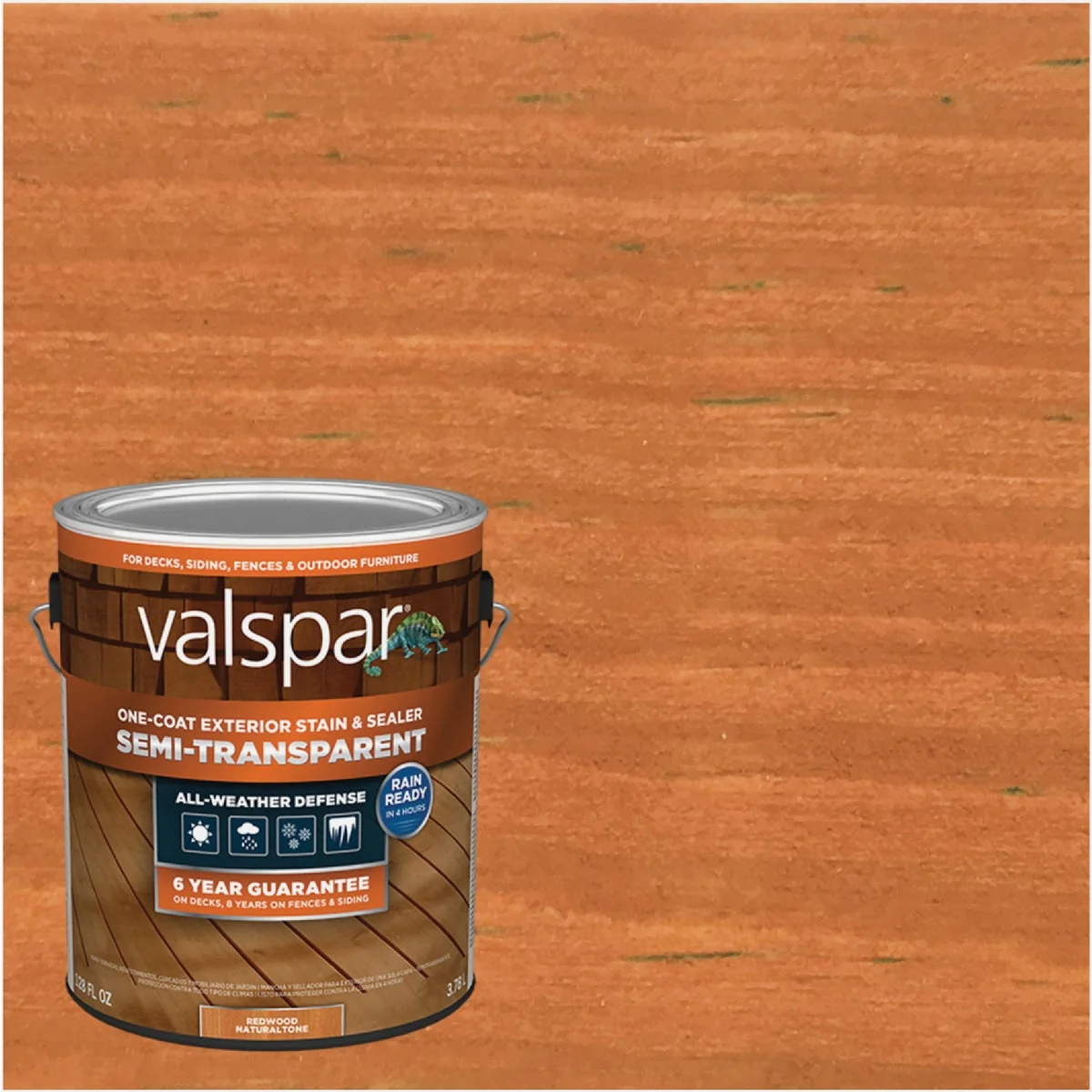 Pure Valspar Semi Transparent Deck Stain Redwood 1 Gal. World-Class