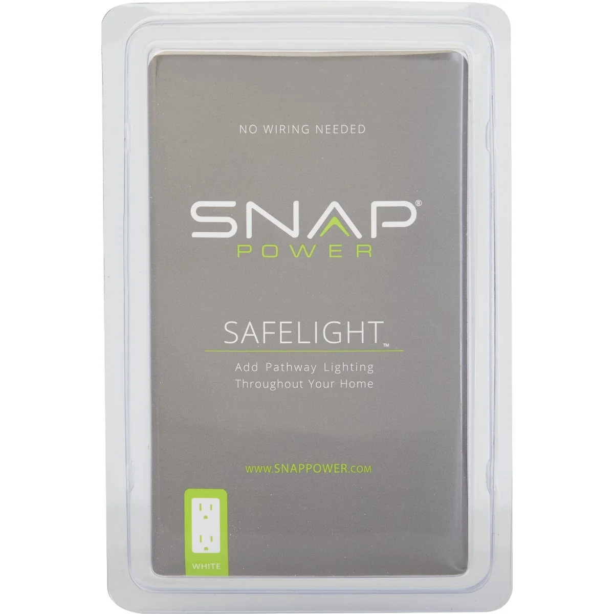 Reusable SnapPower SafeLight Single Gang Decorative Wall Plate White Powerful