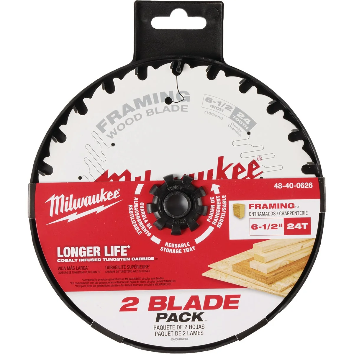 Crafted Milwaukee 6-1 2 In. 24-Tooth Framing Circular Saw Blade 2-Pack Exceptional