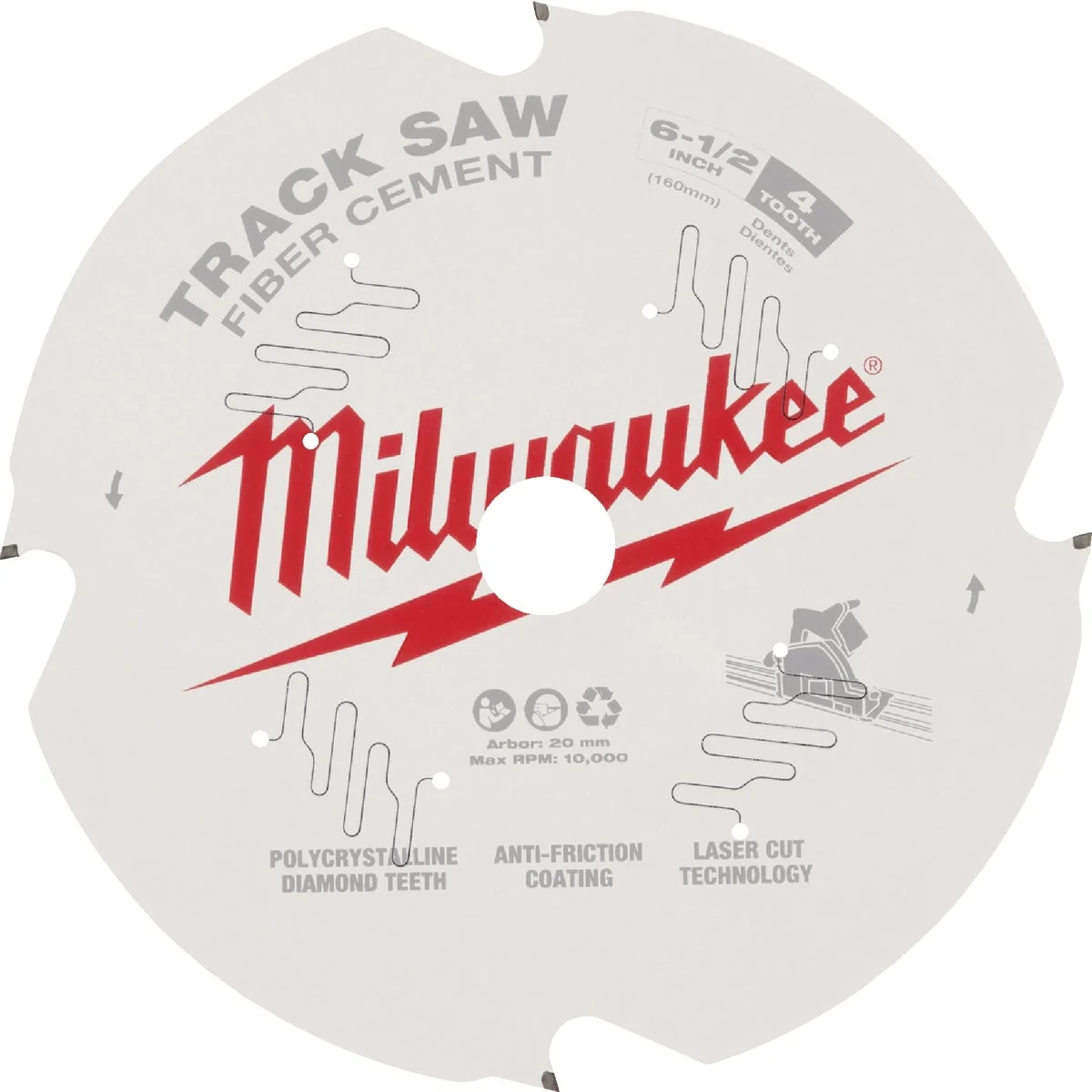 Efficient Milwaukee 6-1 2 In. 4T Fiber Cement Track Saw Blade Convenient