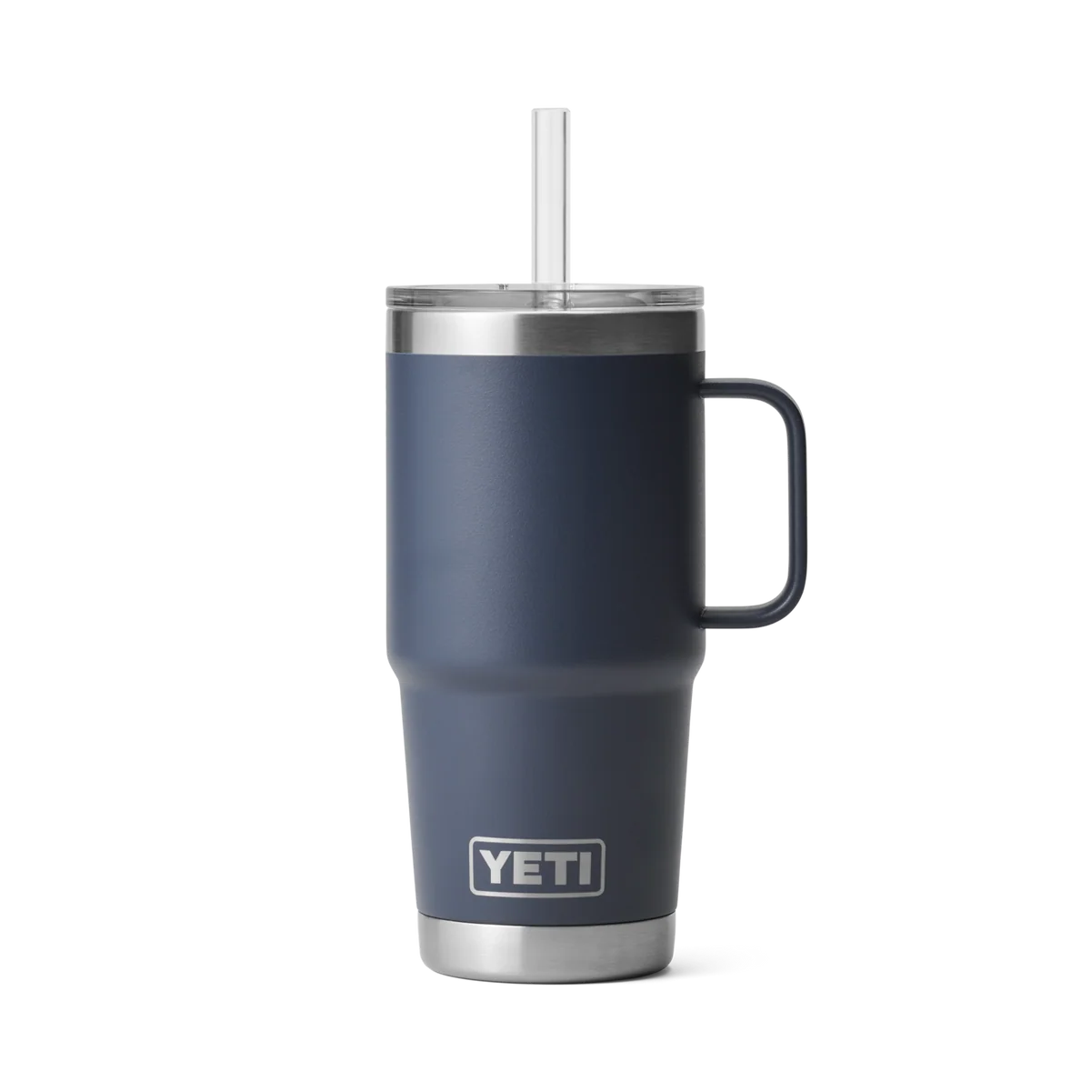 Environmentally Friendly Yeti Rambler 25oz Straw Mug Navy Traditional