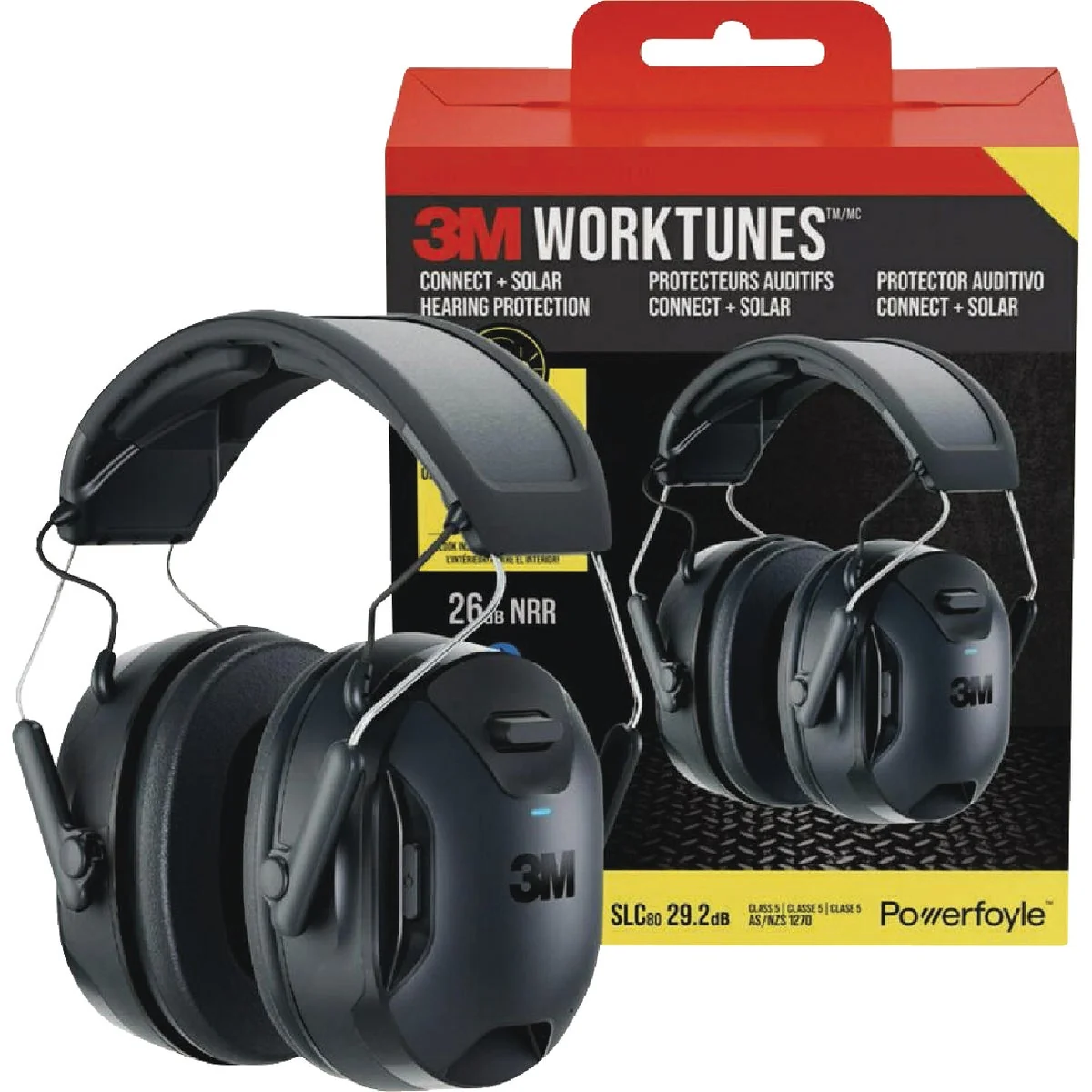 User-Friendly 3M WorkTunes Connect 26 dB Solar Wireless Bluetooth Earmuffs Carefully Designed