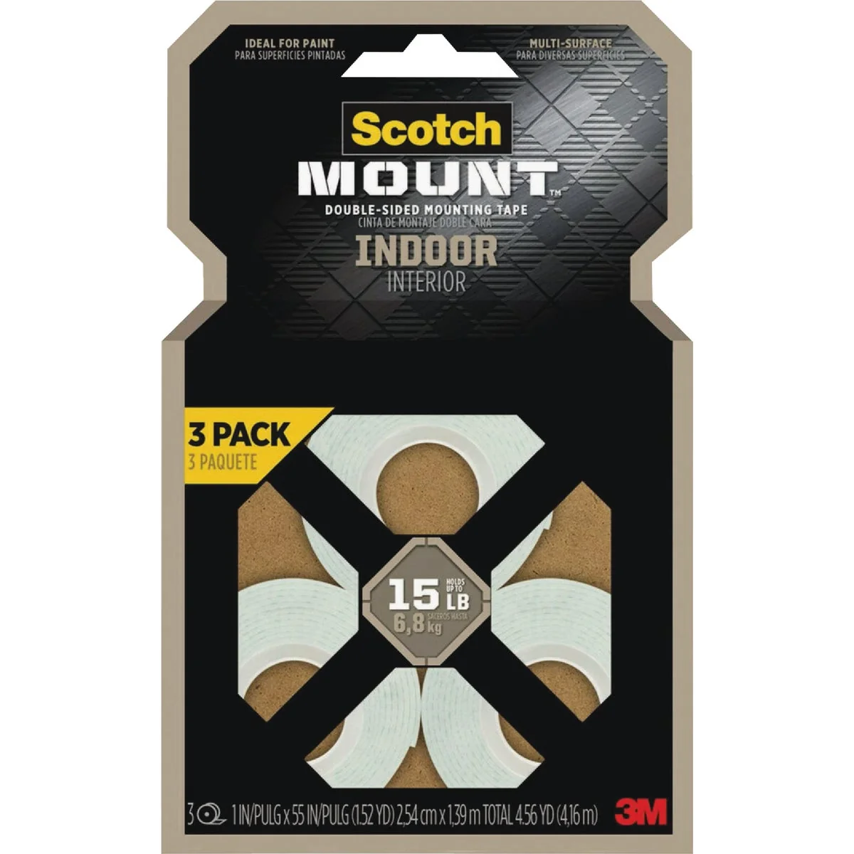 Selected Scotch-Mount 1 In. x 55 In. Indoor Double-Sided Mounting Tape 3-Pack Functional
