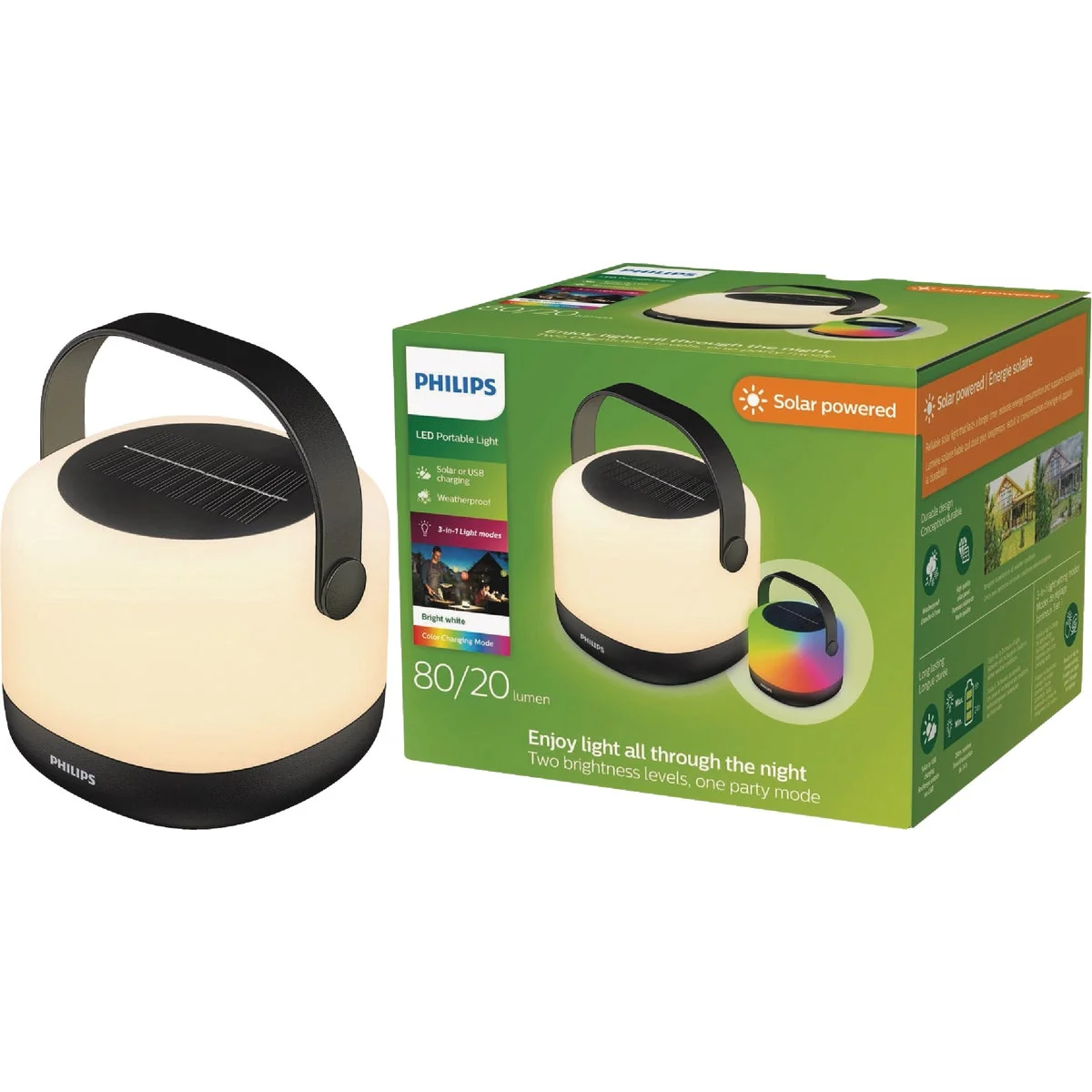 Versatile Philips Solar Color Changing Portable LED Lantern Comfortable
