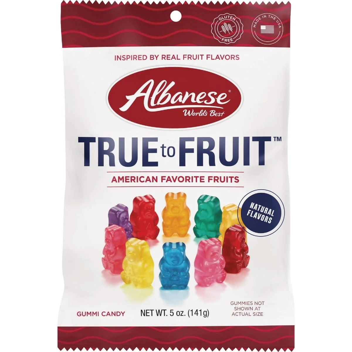 Original Design Albanese True to Fruit American Favorite Fruits Gummy Bear Original