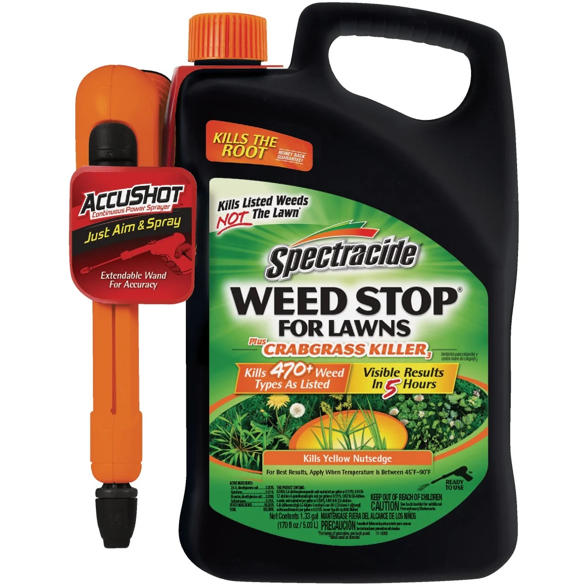 Healthy Spectracide Weed Stop For Lawns Plus Crabgrass Killer3 1.33 Gal. Ready To Use AccuShot Sprayer Weed Killer Official