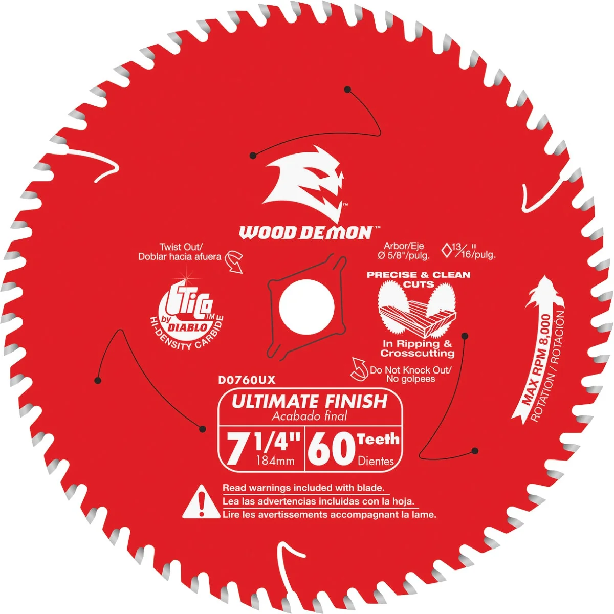 Organic Diablo Wood Demon 7-1 4 In. 60 Tooth Finish Circular Saw Blade Modern