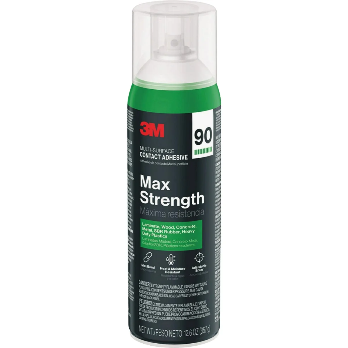 Organic 3M 90 Max Strength 12.6 Oz. Multi-Surface Contact Adhesive Lightweight