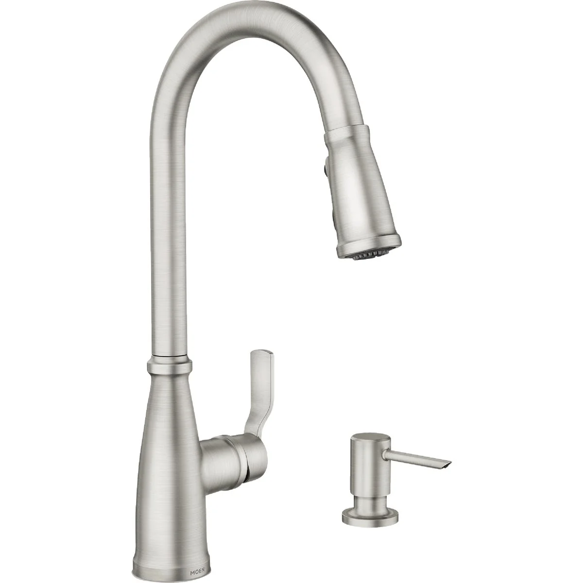 Natural Moen Nolia 1-Handle Pull-Down High Arc Kitchen Faucet Spot Resistant Stainless Exclusive