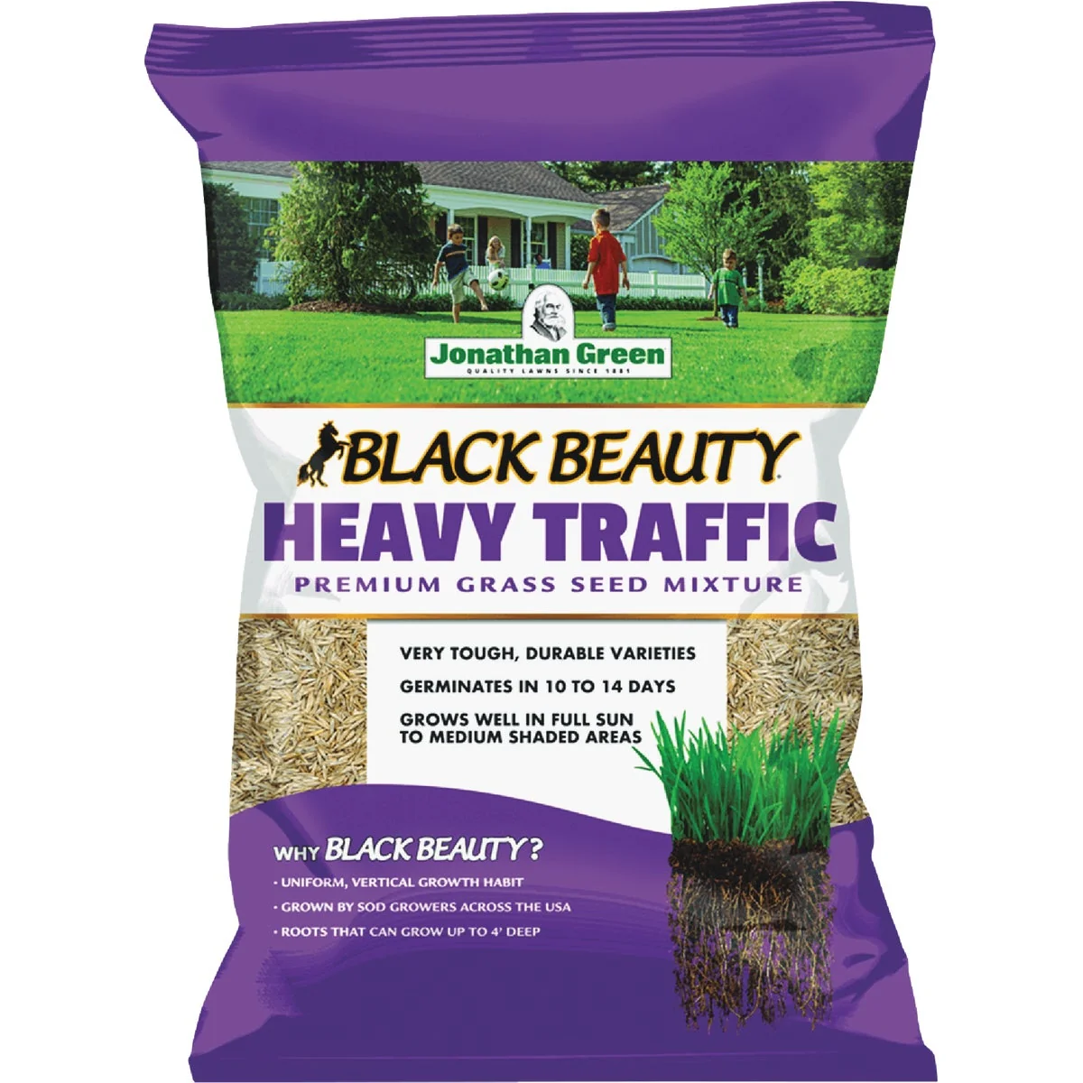 Secure Jonathan Green Heavy Traffic 25 Lb. 6250 Sq. Ft. Grass Seed Healthy