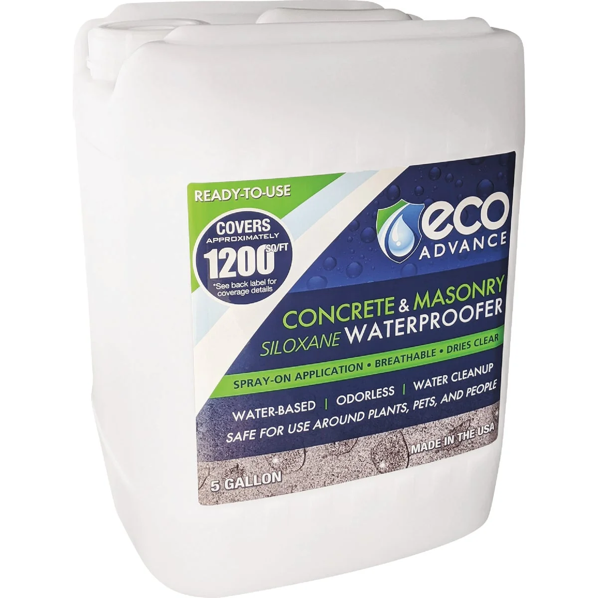 Clean ECO ADVANCE Clear Concrete and Masonry Water Repellent Sealer 5 Gal. Casual