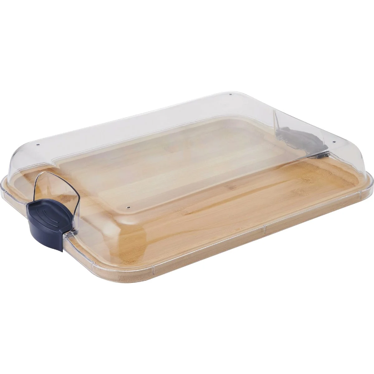 Certified Farberware 11 In. x 14 In. Build a Board Dual-Sided Bamboo Cutting Board with Locking Lid and Handles User-Friendly