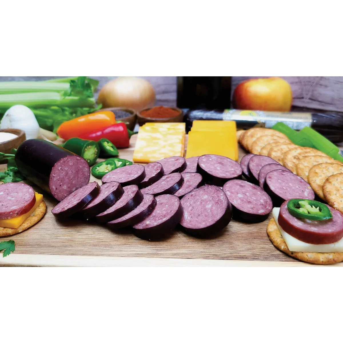 Effective Pearson Ranch 7 Oz. Elk Summer Sausage PDQ Caddy 4 SUMMERS Premium