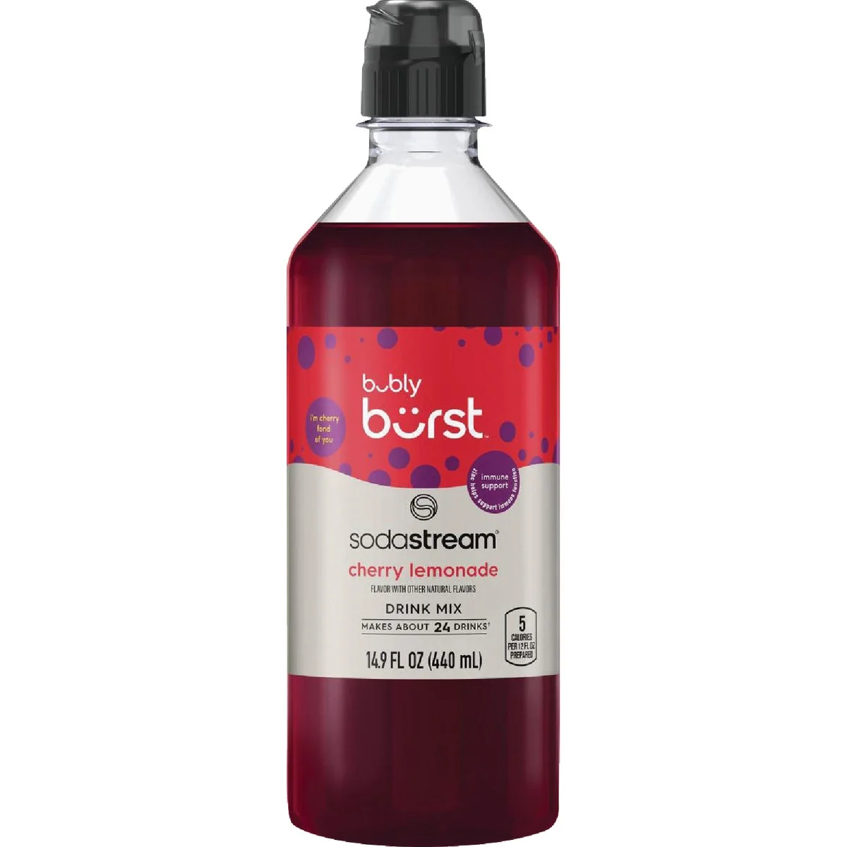 Lightweight SodaStream 14.9 Oz. Bubbly Cherry Lemonade Drink Mix Soft