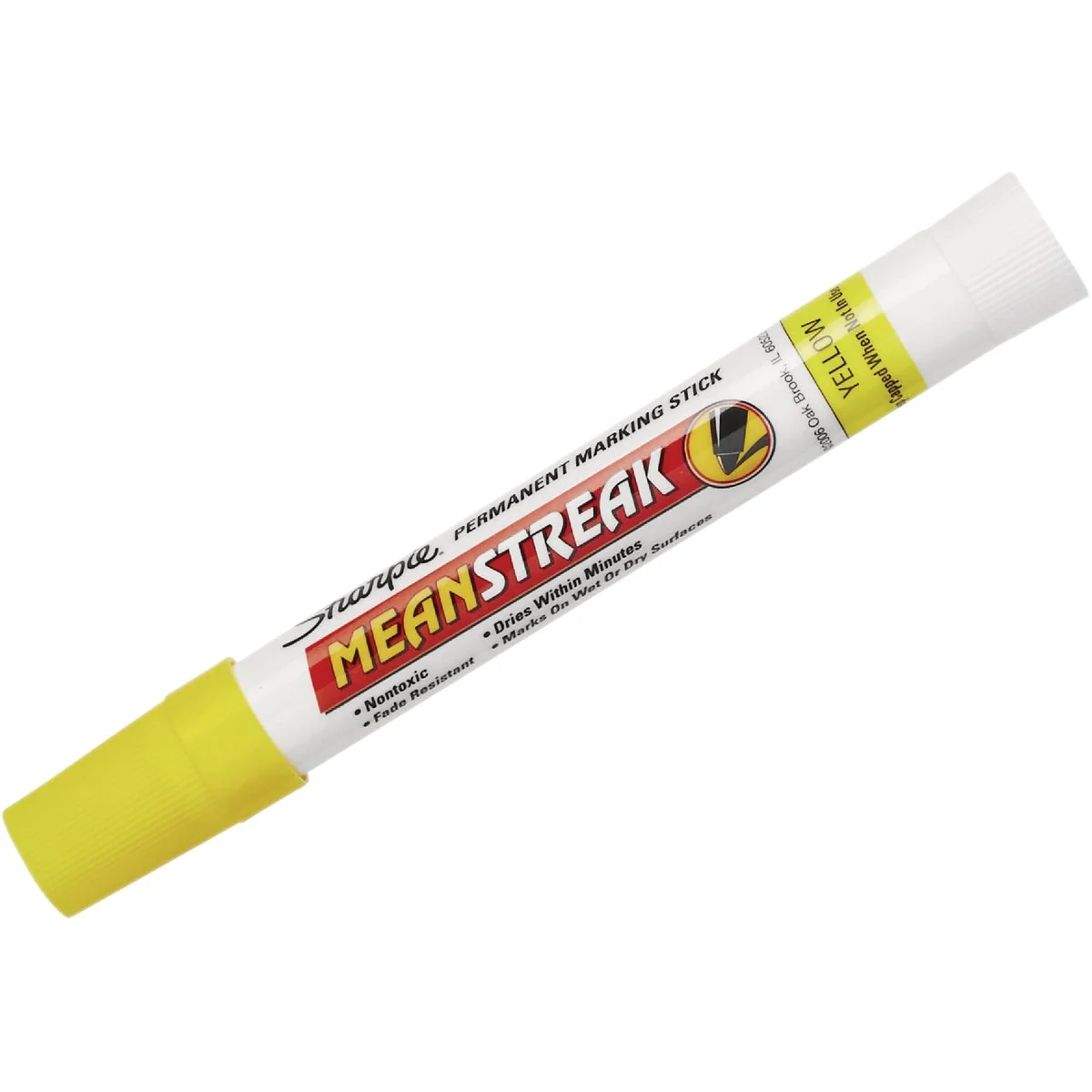 Unique Sharpie Mean Streak Yellow Bullet Tip Waterproof Marker 12-Count Organic