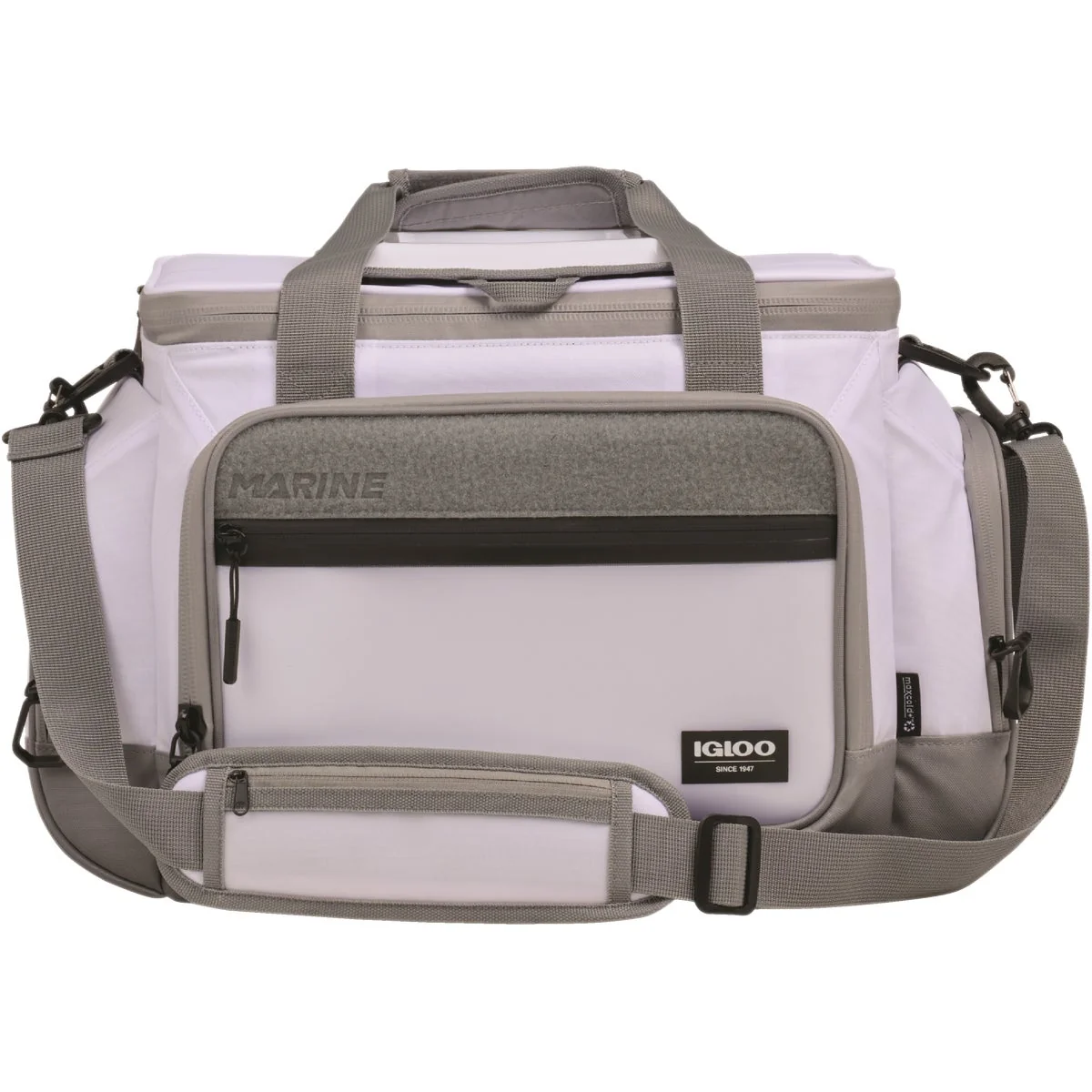 Authentic Igloo Marine 30 Qt. Square Soft-Side Cooler White Gray Classic