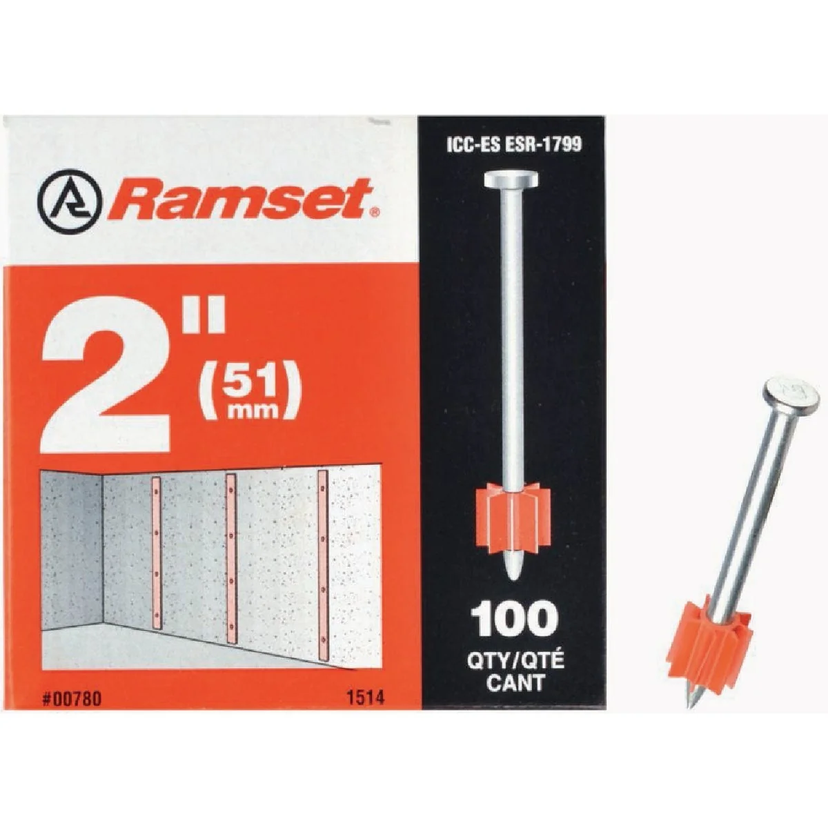 Natural Ramset 1-1 4 In. Fastening Pin with Washer 100-Pack Detailed