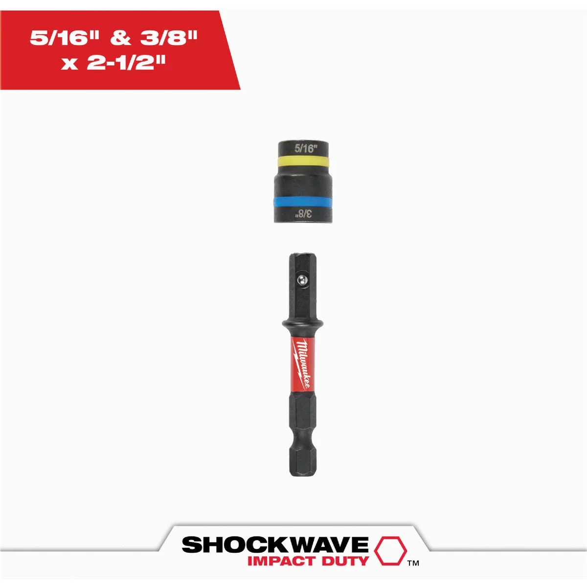 Crafted Milwaukee SHOCKWAVE QUIK-CLEAR 2-in-1 1 4 In. 5 16 In. x 2-1 2 In. Impact Duty Magnetic Nut Driver Expertly Made