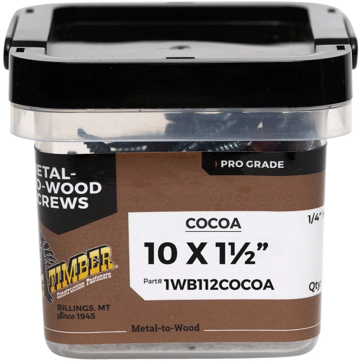 Carefully Designed Big Timber 10 x 1-1 2 In. Hex Head Cocoa Metal Roofing Screw 100 Ct. Exceptional