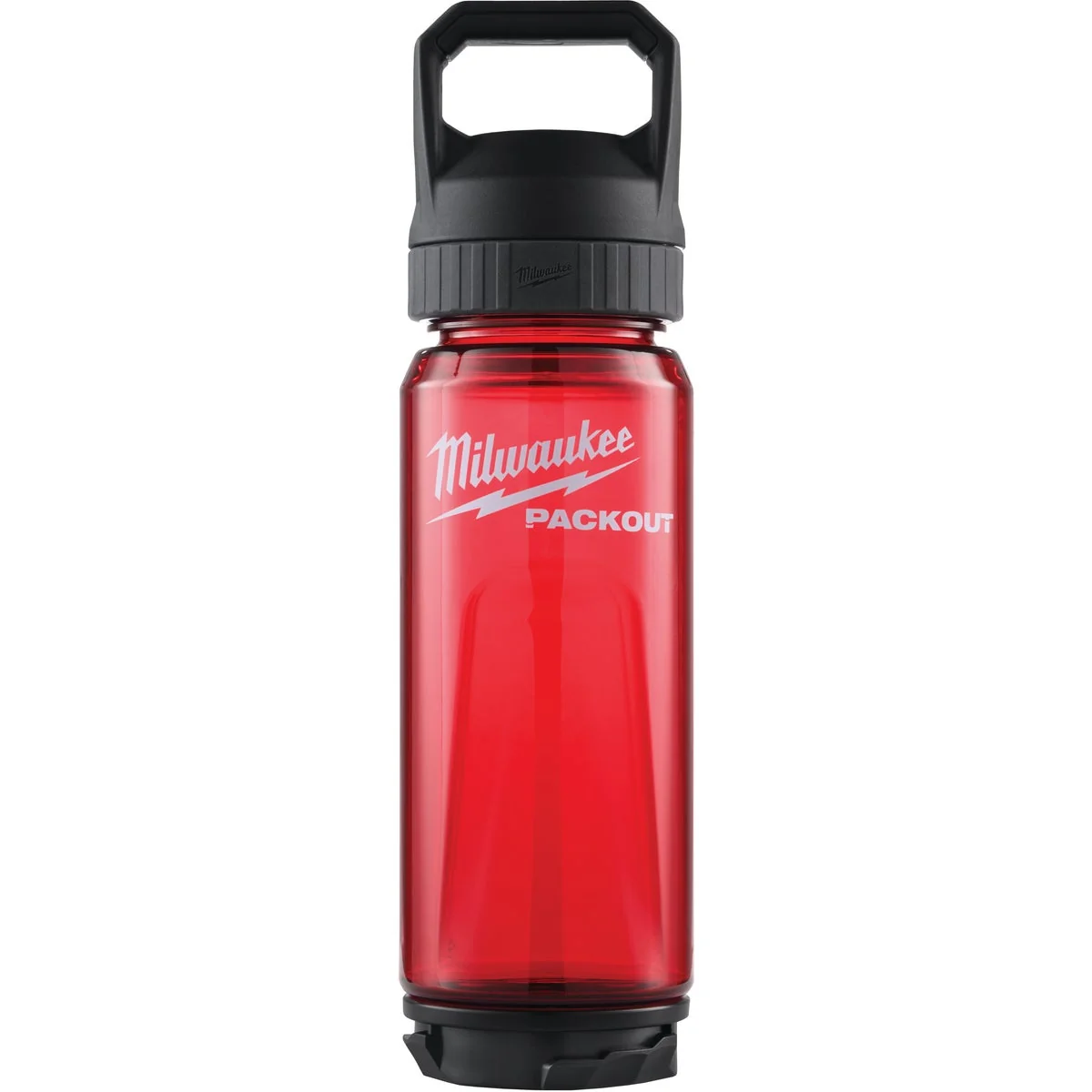 Certified Milwaukee PACKOUT 25 Oz. Plastic Bottle with Chug Lid Red Enhanced
