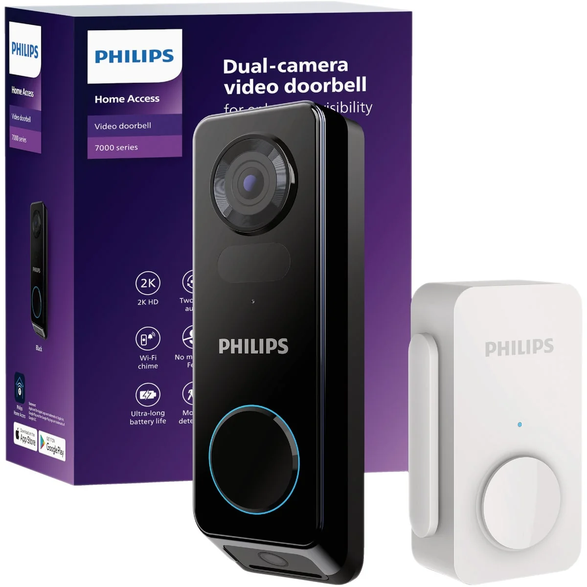 Modern Philips Video Doorbell with Chime Professional