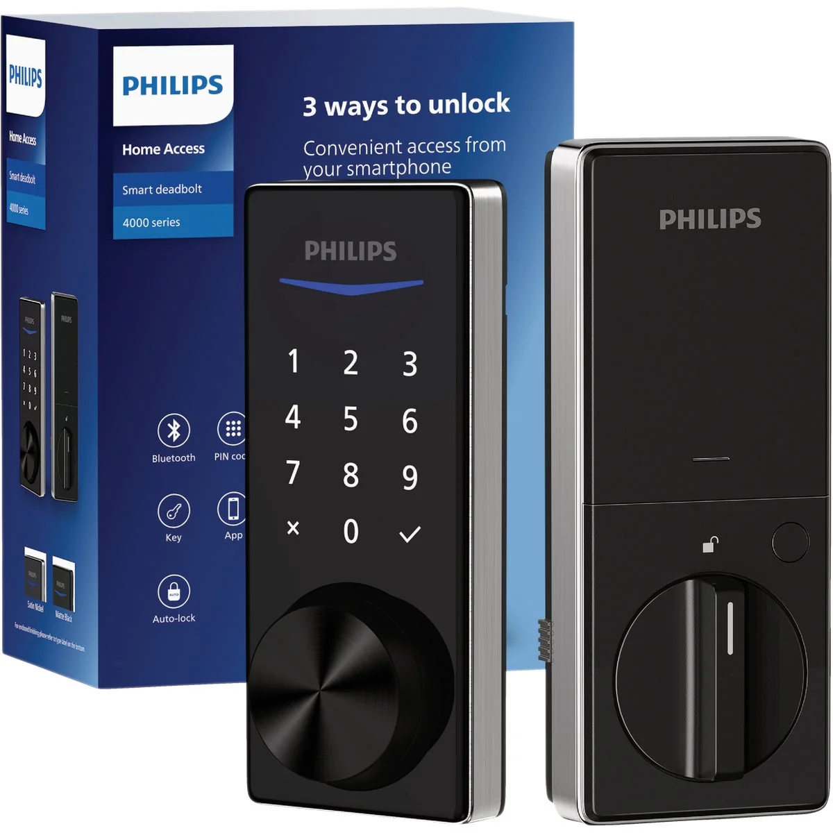 Original Philips Bluetooth Touchscreen Electronic Deadbolt Satin Nickel Artisan