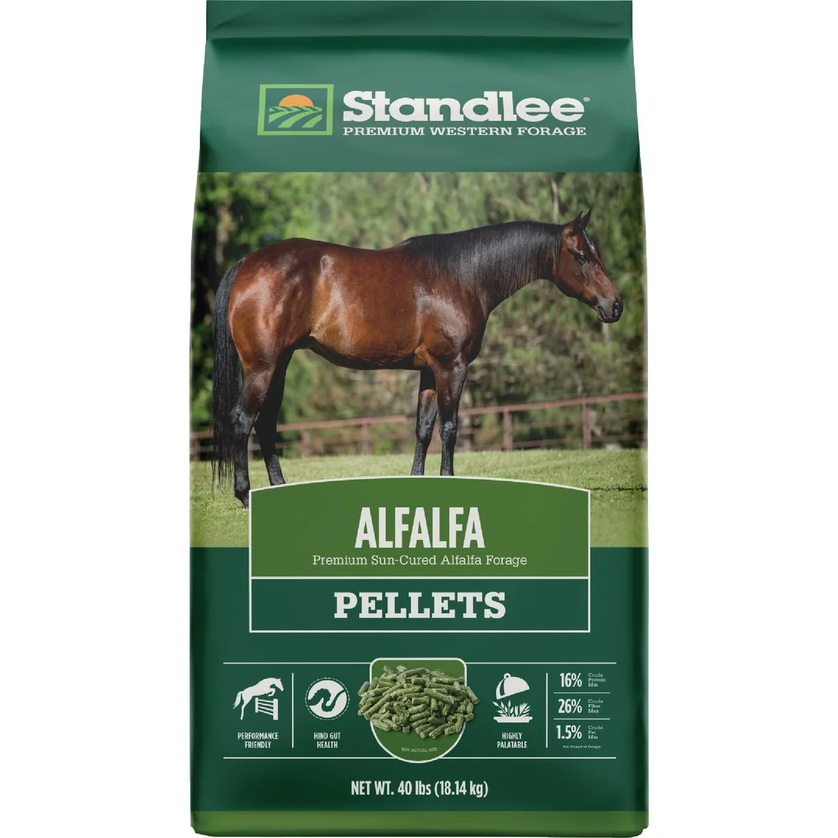 Standlee Premium Western Forage 40 Lb. Premium Alfalfa Pellets Flexible
