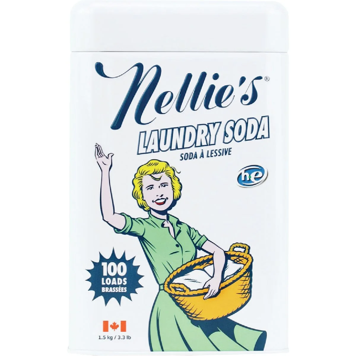 Organic Nellie’s 3.3 Lb. 100 Load Powder Laundry Soda Detergent Enhanced