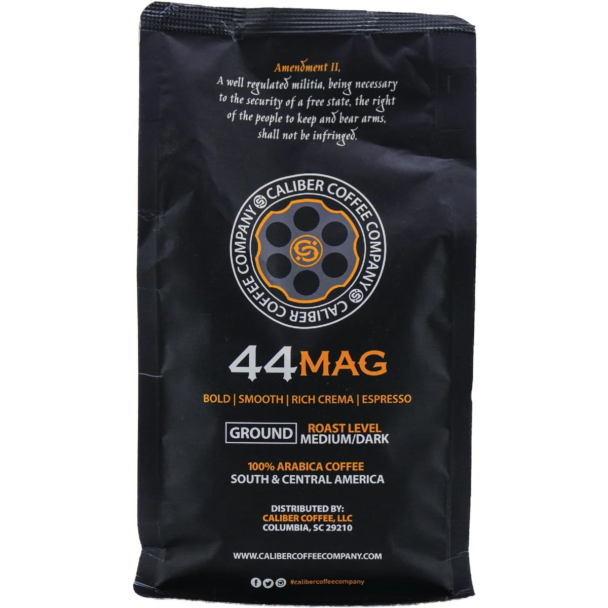 Innovative Caliber Coffee .44 Mag Ground Espresso Roast 12 Oz. Bag Powerful