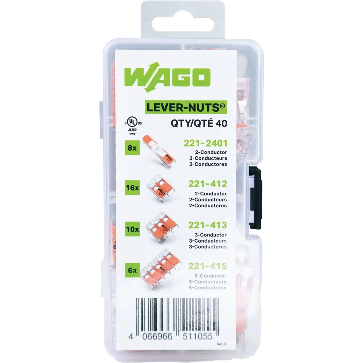 Soft Wago Lever Nut Combo Kit 40-Pack Casual
