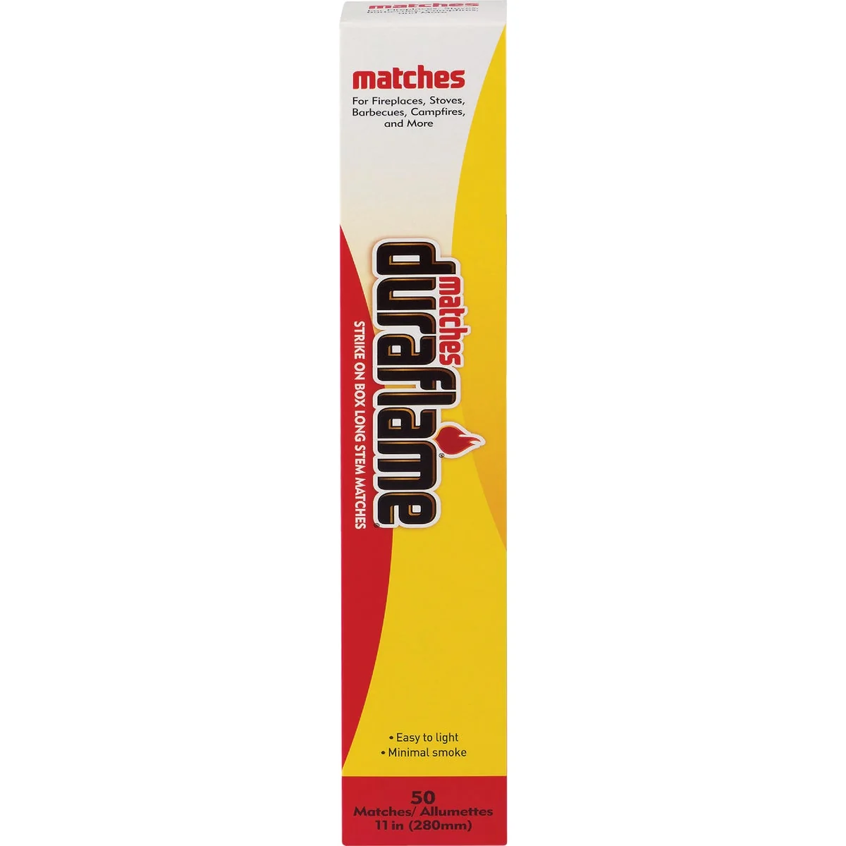 Clean Duraflame 11 In. Strike on Box Safety Matches 50-Pack Classic