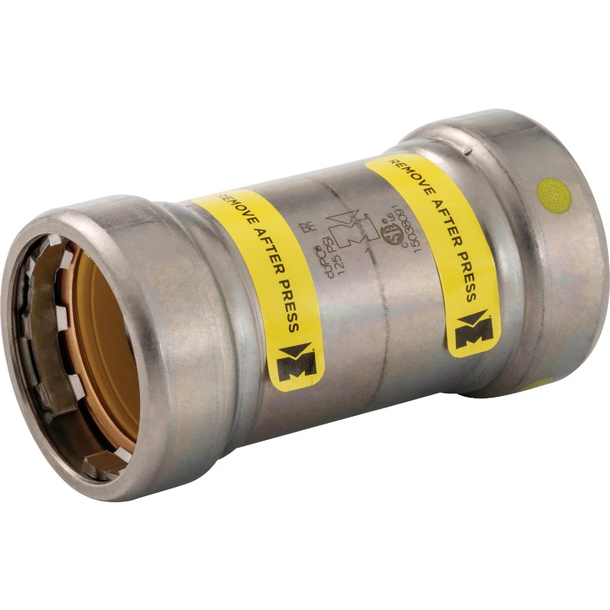 Premium Material Streamline 1 In. P x P Carbon Steel No-Stop Coupling Convenient