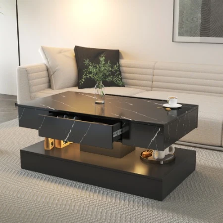 Excellent 6.93IN High LED Coffee Table Modern Coffee Table Trendy
