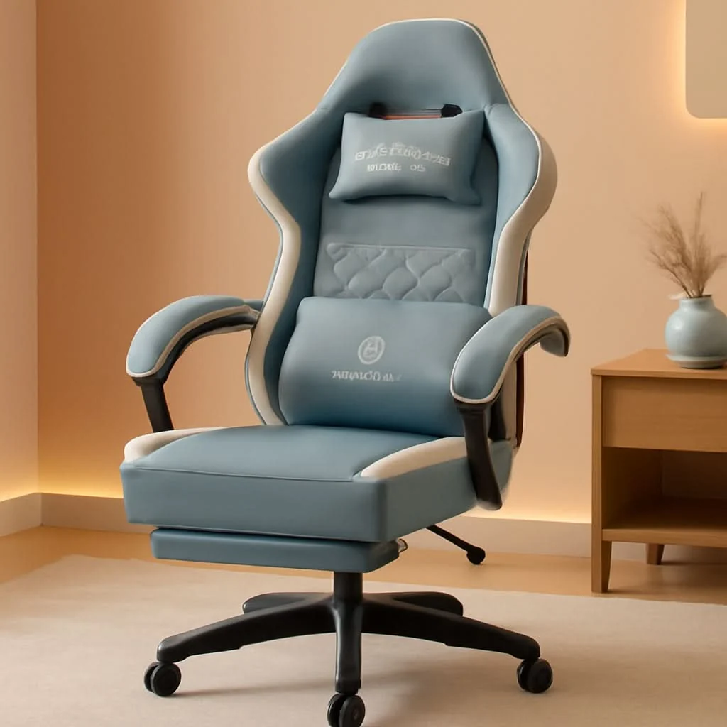 Classic Blue Gaming Chair With Pocket Spring Cushion For Long Gaming Sessions High-Quality