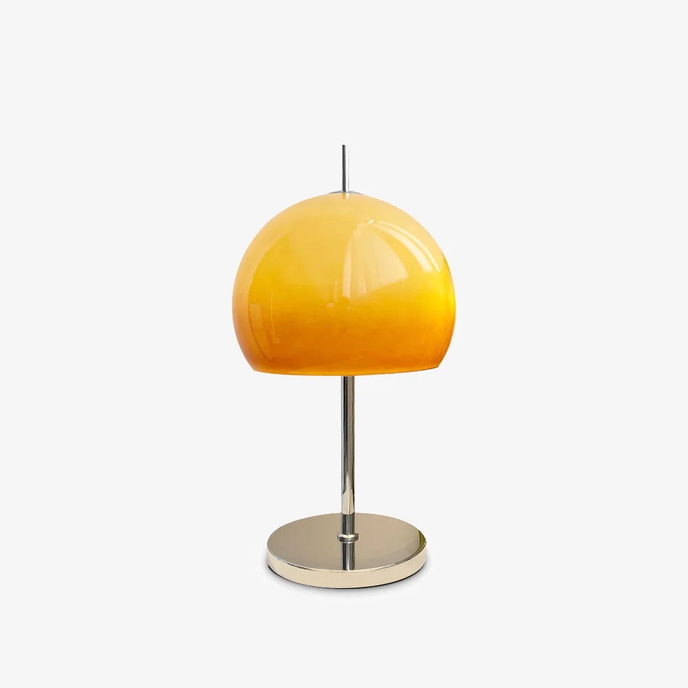 Natural Amber Sunset Dome Table Lamp Lightweight