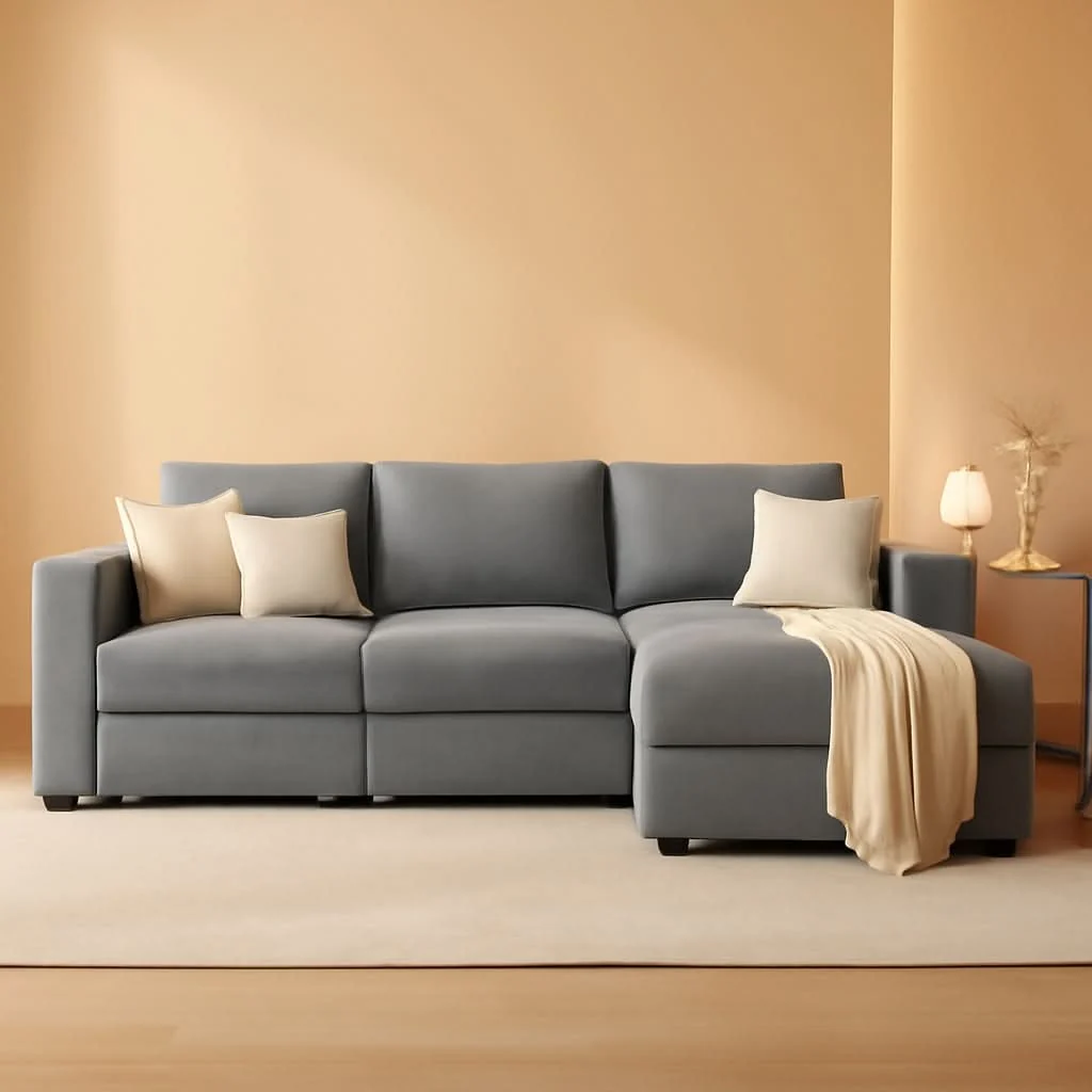 Consistent Bluish Grey able Sleeper Sofa With Storage Enhanced