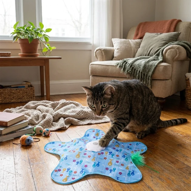 Easy-to-Use Automatic Hide and Seek Cat Toy Clean