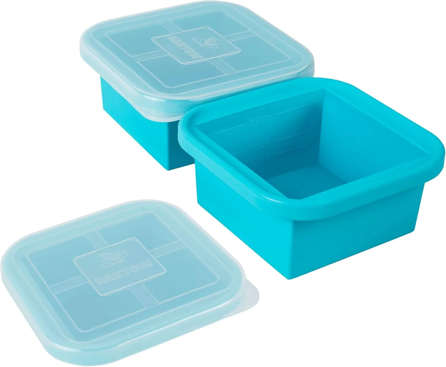 Sustainable Silicone zing Tray with Lid – 2-Cup 2 Pack zer Containers Make 1 zing Storing Soups Foods Stews Practical