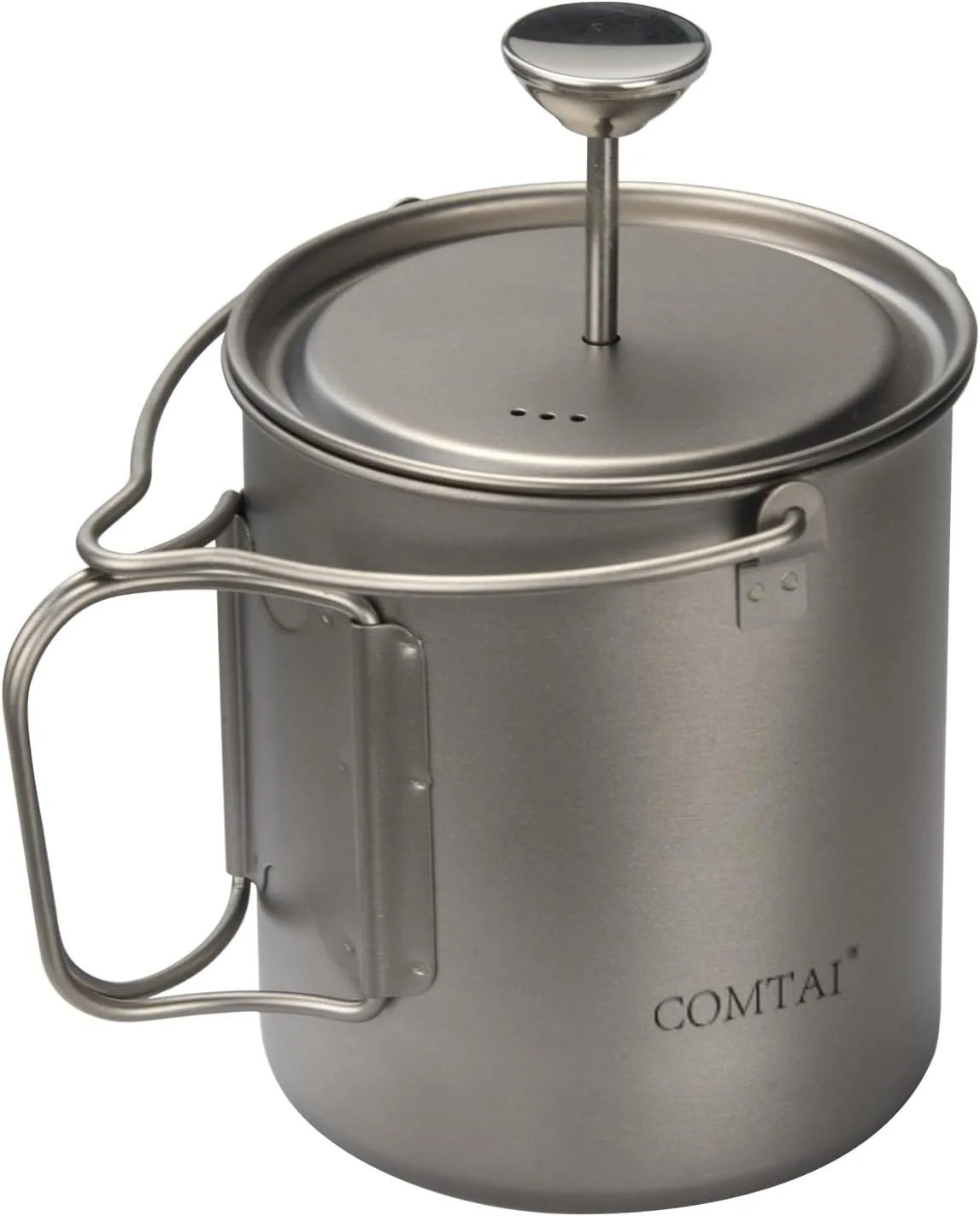 World-Class Titanium French Press Pot 750mL 25 fl oz Coffee Maker Camping with Lid and Filter Titanium French Press Cup Backpacking for Outdoor Hiking Camp Carefully Designed