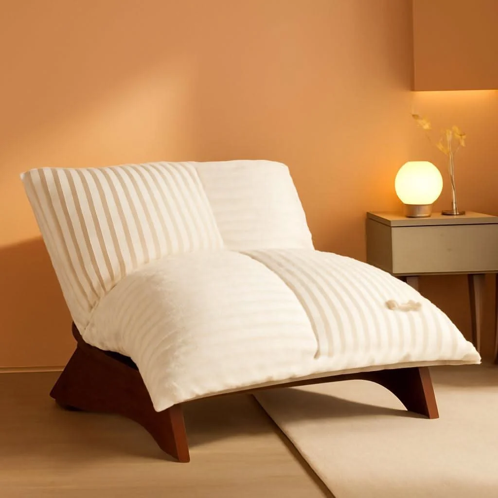 Clean Beige Upholstered Living Room Chair Adjustable Backrest Recyclable