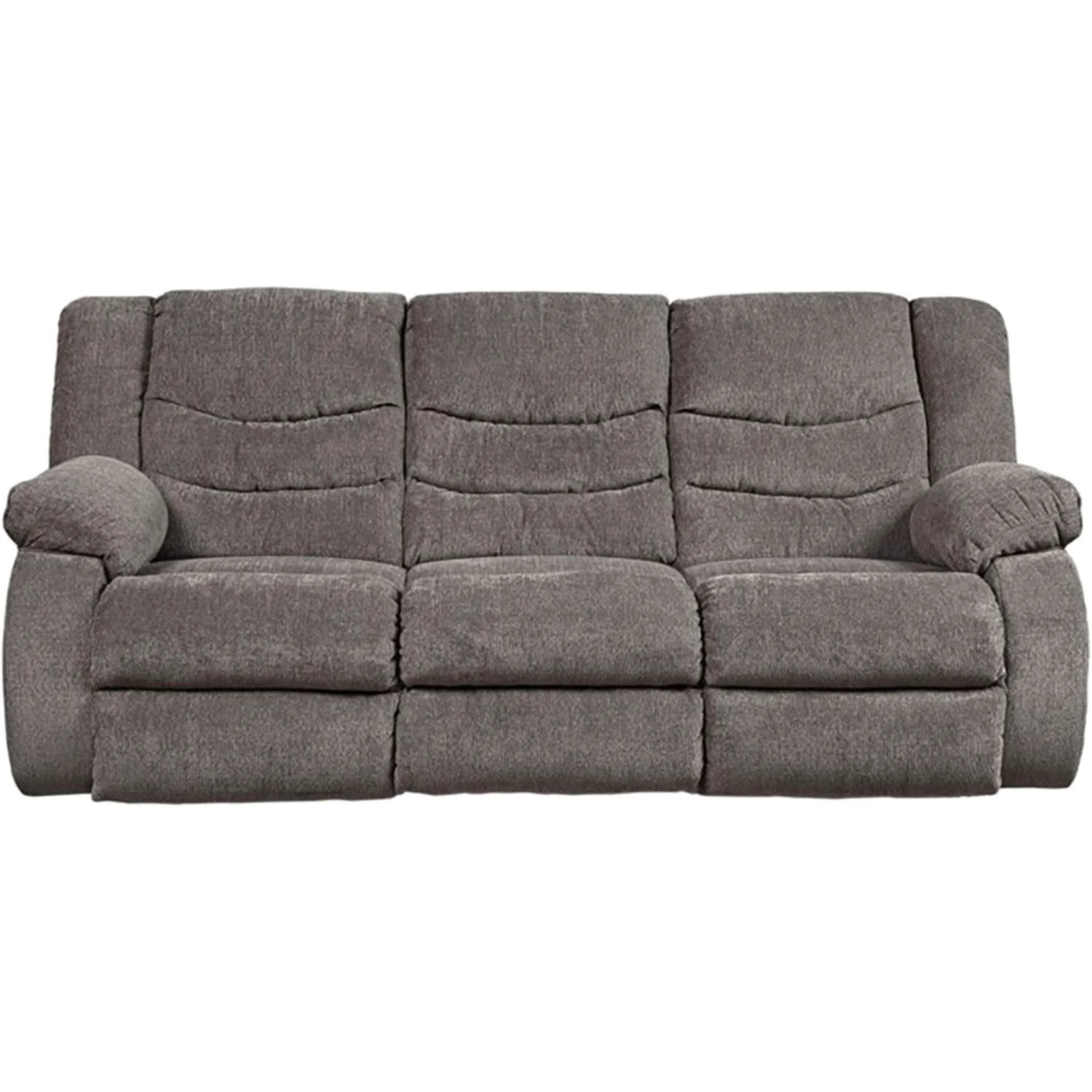 Innovative Gray Reclining Sofa With Waterfall Back For Living Room Eco-Friendly