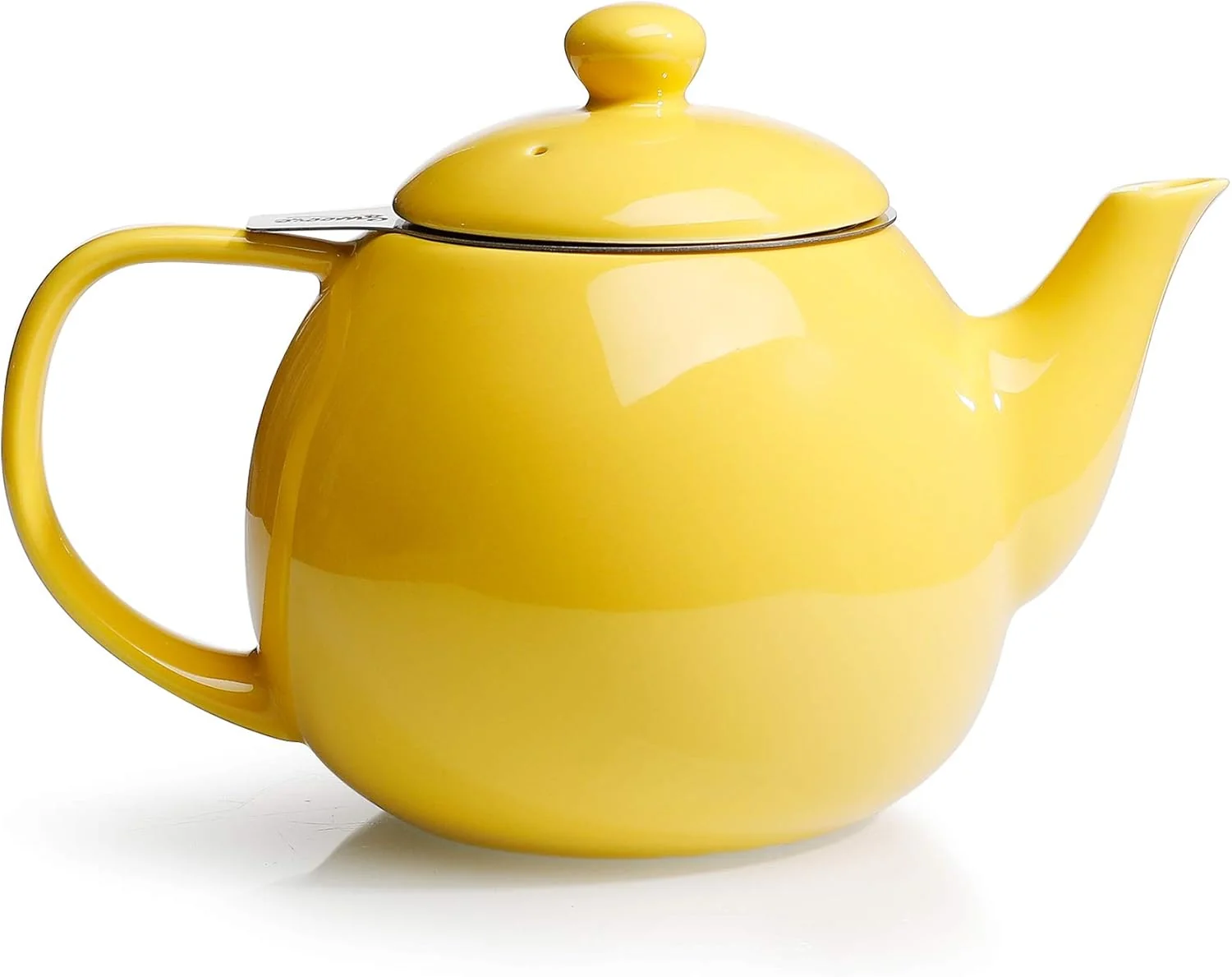 Elite Sweese Teapot Porcelain Tea Pot with Stainless Steel Infuser Blooming Loose Leaf Teapot – 27 ounce Yellow Prestigious